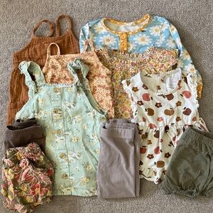 10-pc Bundle assorted toddler girl clothes, ~18M.